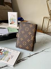 LV Monogram Canvas Print Small Ring Agenda Book Cover Blue Doorman R20005 Size 10 x 14 cm - 5