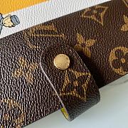 LV Monogram Canvas Print Small Ring Agenda Book Cover Yellow Doorman R20005 Size 10 x 14 cm - 3