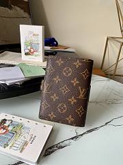 LV Monogram Canvas Print Small Ring Agenda Book Cover Yellow Doorman R20005 Size 10 x 14 cm - 2