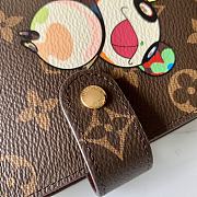 LV Monogram Canvas Print Small Ring Agenda Book Cover Panda R20005 Size 10 x 14 cm - 6