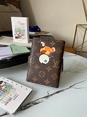 LV Monogram Canvas Print Small Ring Agenda Book Cover Panda R20005 Size 10 x 14 cm - 3