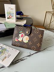 LV Monogram Canvas Print Small Ring Agenda Book Cover Panda R20005 Size 10 x 14 cm - 2