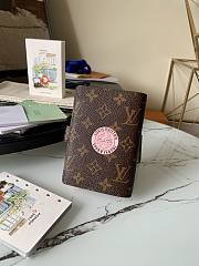 LV Monogram Canvas Print Small Ring Agenda Book Cover Silk Screen R20005 Size 10 x 14 cm - 3