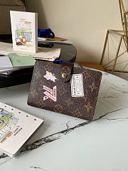 LV Monogram Canvas Print Small Ring Agenda Book Cover Silk Screen R20005 Size 10 x 14 cm - 2