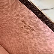 LV Card Holder Recto Verso Damier Ebene Brown Grid Pink N60405  - 2