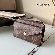 LV Card Holder Recto Verso Damier Ebene Brown N60405  - 1