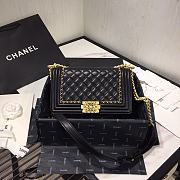 Chanel LeBoy Bag Smooth Leather Black 67086 Size 25 cm - 1