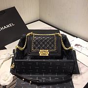 Chanel LeBoy Bag Smooth Leather Black 67085 Size 20 cm - 1