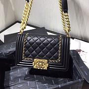 Chanel LeBoy Bag Smooth Leather Black 67085 Size 20 cm - 5