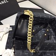 Chanel LeBoy Bag Smooth Leather Black 67085 Size 20 cm - 3