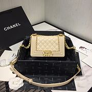 Chanel LeBoy Bag Smooth Leather Cream 67085 Size 20 cm - 1