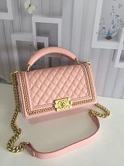 Chanel LeBoy Bag Smooth Leather Pink 67086 Size 25 cm - 1