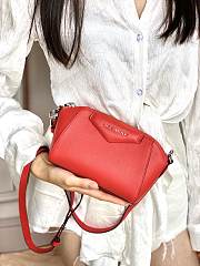 Givenchy Mini Antigona Leather Bag Red 9981-4 Size 18 x 13 x 7 cm - 5