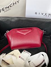 Givenchy Mini Antigona Leather Bag Red Wine 9981-4 Size 18 x 13 x 7 cm - 1