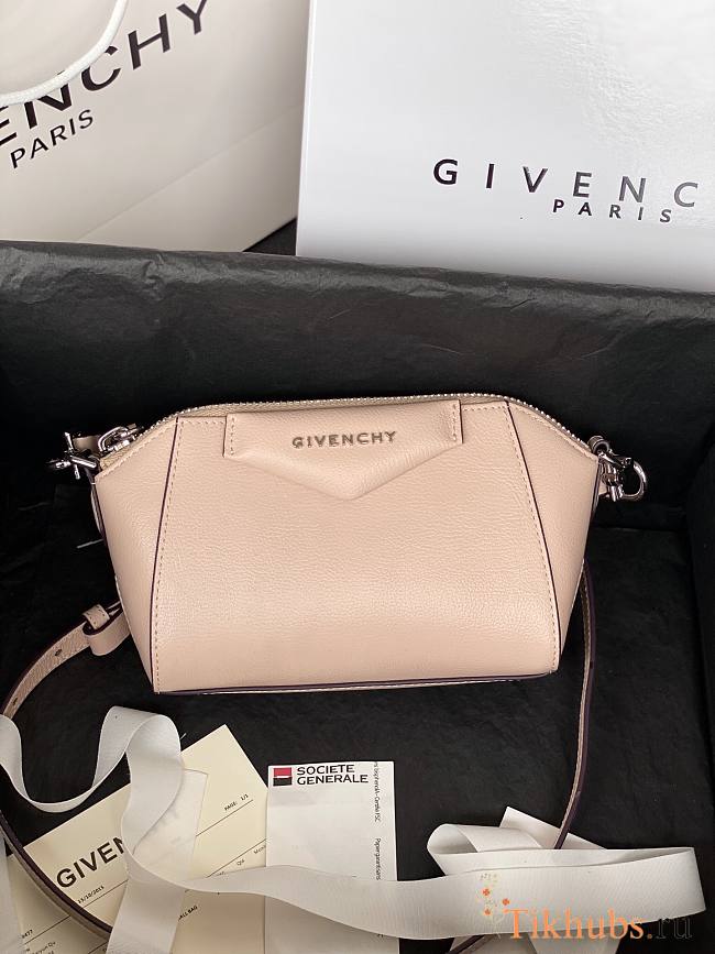 Givenchy Mini Antigona Leather Bag Light Pink 9981-4 Size 18 x 13 x 7 cm - 1