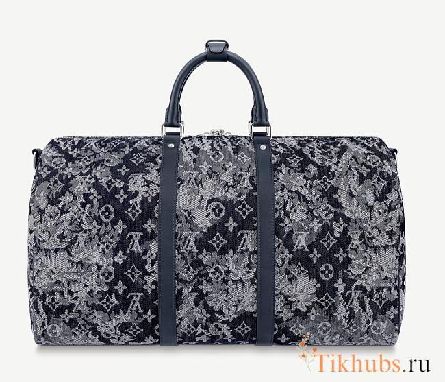 LV Keepall Bandouliere Monogram Tapestry canvas 50 M57285 Size 50 x 29 x 23 cm  - 1