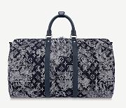 LV Keepall Bandouliere Monogram Tapestry canvas 50 M57285 Size 50 x 29 x 23 cm  - 1