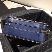 Chanel Vanity Case Bag Grained Calfskin Blue AS1785 Size 18 x 14 x 8 cm  - 2