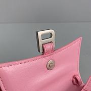 Balenciaga Hourglass Bag Mini Pink 92941 Size 11.5 x 14 x 4.5 cm - 3