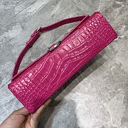 Balenciaga Hourglass Crocodile Pattern Pink Size 25 x 6.5 x 14 cm - 3