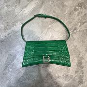 Balenciaga Hourglass Crocodile Pattern Green Size 25 x 6.5 x 14 cm - 1