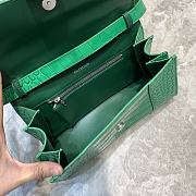 Balenciaga Hourglass Crocodile Pattern Green Size 25 x 6.5 x 14 cm - 6