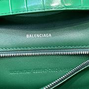 Balenciaga Hourglass Crocodile Pattern Green Size 25 x 6.5 x 14 cm - 4