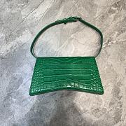 Balenciaga Hourglass Crocodile Pattern Green Size 25 x 6.5 x 14 cm - 2