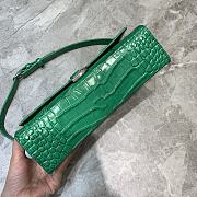 Balenciaga Hourglass Crocodile Pattern Green Size 25 x 6.5 x 14 cm - 3