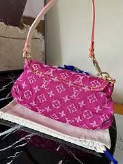 LV Monogram Denim Mini Pleaty Shoulder Bag Pink M95050 Size 26 x 15 x 9 cm - 6