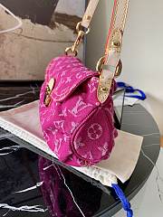 LV Monogram Denim Mini Pleaty Shoulder Bag Pink M95050 Size 26 x 15 x 9 cm - 5