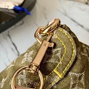 LV Monogram Denim Mini Pleaty Shoulder Bag Green M95050 Size 26 x 15 x 9 cm - 6