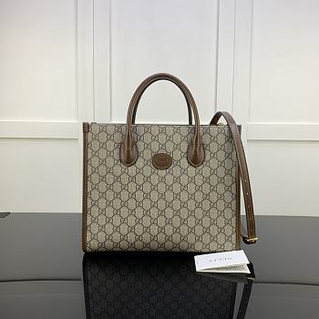 Gucci GG Small Tote Bag Almond Brown 659983 Size 31 x 26.5 x 14 cm