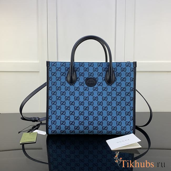 Gucci GG Small Tote Bag Blue 659983 Size 31 x 26.5 x 14 cm - 1