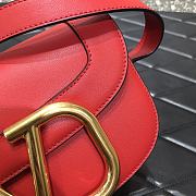 Valentino V Logo Retro Saddle Bag Red 2009 Size 26.5 x 9 x 16 cm - 2