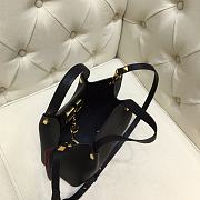 Valentino Garavani Small Pebbled Calfskin Black 2070 Size 31 x 25 x 15 cm - 2