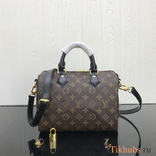 Louis Vuitton Speedy Bandouliere 25 Black Leather M41113 Size 25 x 19 x 15 cm - 1