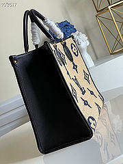 LV Onthego Monogram Giant Weave Embroidery Tote Bag M57723 Size 35 x 27 x 14 cm - 4