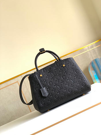 LV Montaigne MM Monogram Medium Black M40148 Size 33 × 23 × 15 cm