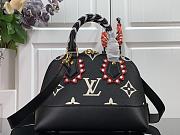 LV Crafty Alma PM Bag Black Silk Screen M44829 Size 25 x 18 x 12 cm - 4