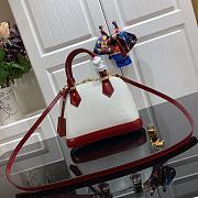 LV Alma BB Handbag White Fight Red M40301 Size 23.5 x 17.5 x 11.5 cm - 1