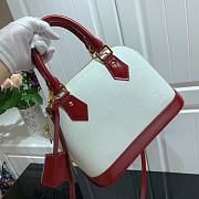 LV Alma BB Handbag White Fight Red M40301 Size 23.5 x 17.5 x 11.5 cm - 5