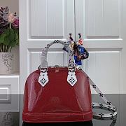 LV Alma BB Handbag Red M90447 Size 23.5 x 17.5 x 11.5 cm - 6