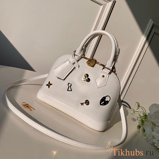 LV Alma BB Handbag White M52885 Size 25 x 17.5 x 11.5 cm - 1