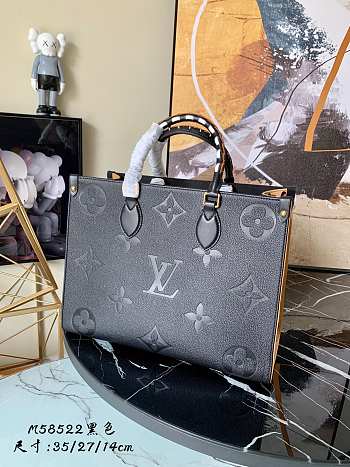 LV OnTheGo MM Monogram Black M58522 Size 35 x 27 x 14 cm