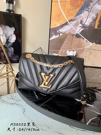 LV New Wave Chain Bag H24 in Black M58552 Size 24 x 14 x 9 cm