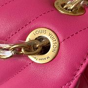 LV New Wave Chain Bag H24 Rose Red M58552 Size 24 x 14 x 9 cm - 5