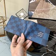 Louis Vuitton Multiple Check Wallet Blue N60434 Size 11.5 x 9 x 1.5 cm - 6