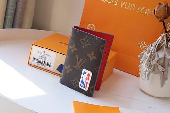 LV Pocket Wallet Basketball Joint Name Monogram N63144 Size 7.5 cm