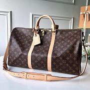 LV Keepall 45 Travel Bag Flower Material M41418 Size 45 x 27 x 20cm - 1